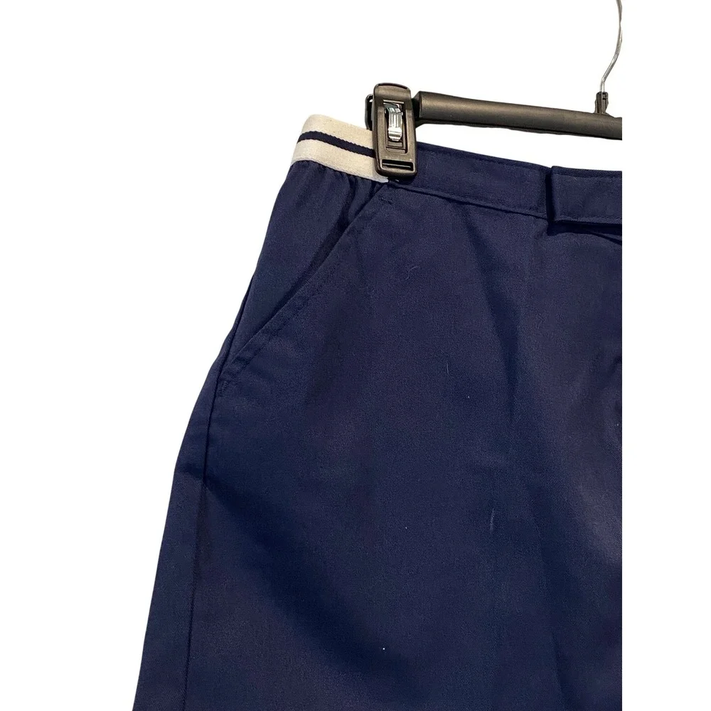 Jantzen Mens Navy Blue Golf Tennis Shorty Shorts Sz 38 Striped Waist Made in USA